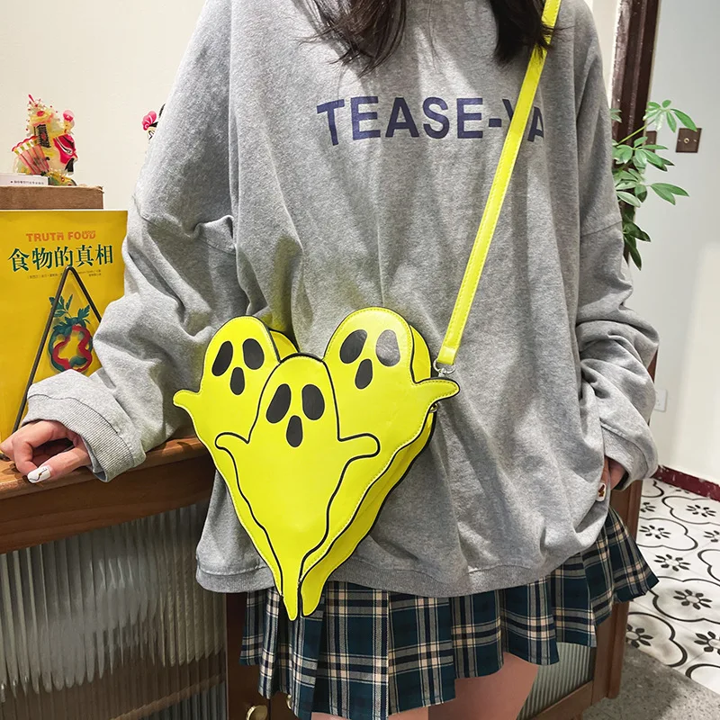 Fun Ghost Style Shoulder Bag for Women Cartoon Design Purses and Handbags Fashion Female Crossbody Bag Clutch Novelty Handbag