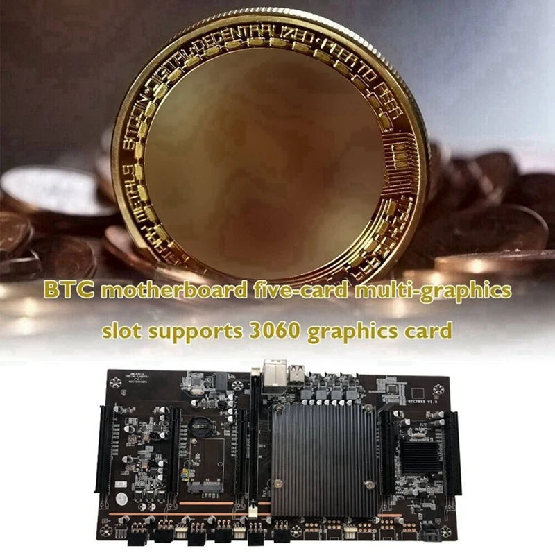 Фото 2X материнская плата для майнинга BTC X79 H61 + E5 2609 V2 CPU 5X PCI-E 8X LGA 2011 DDR3 поддержка 3060 3080 GPU для майнинга BTC №2