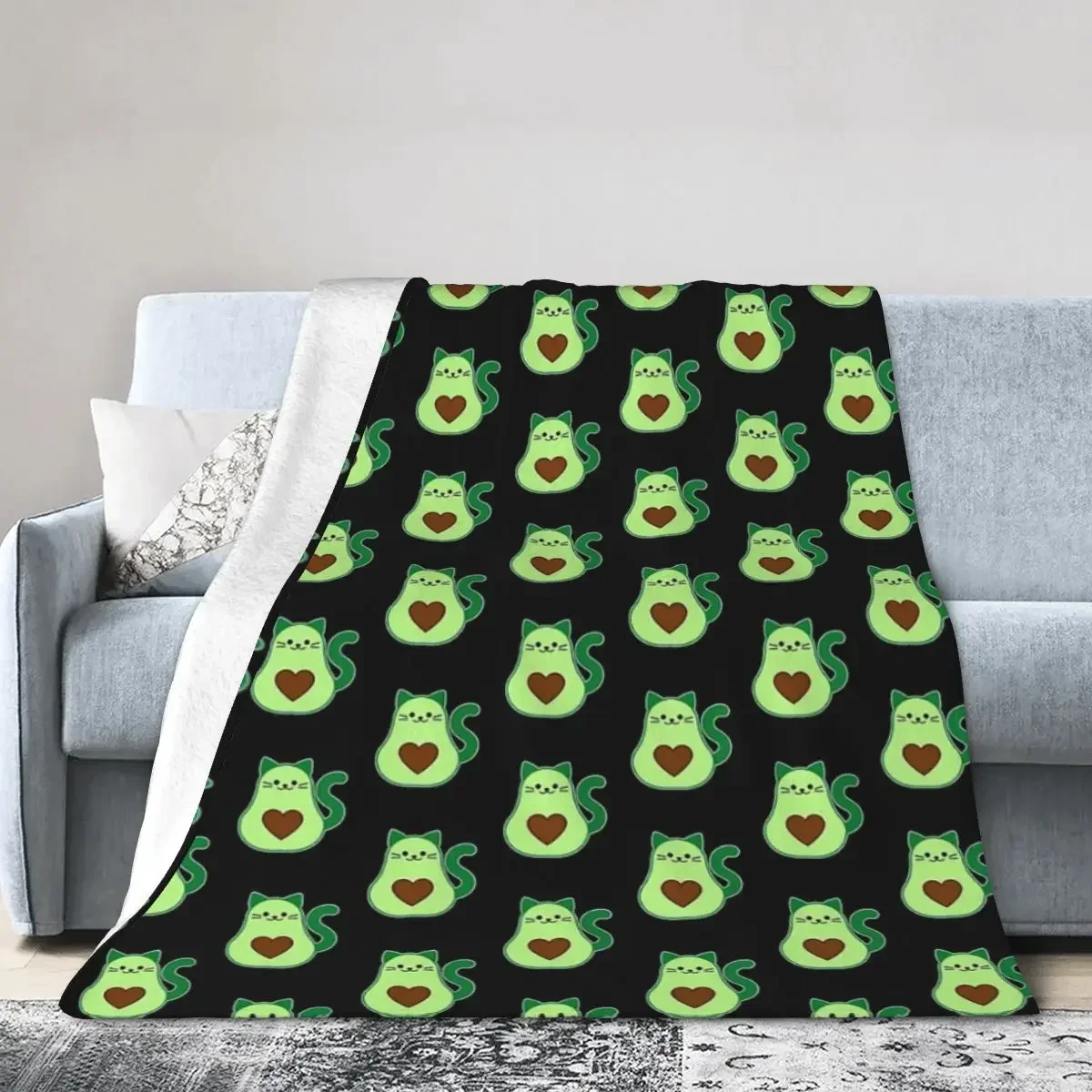 Теплое Фланелевое Одеяло С Авокадо Для Пары Мягкое Плюшевое Постельное Белье