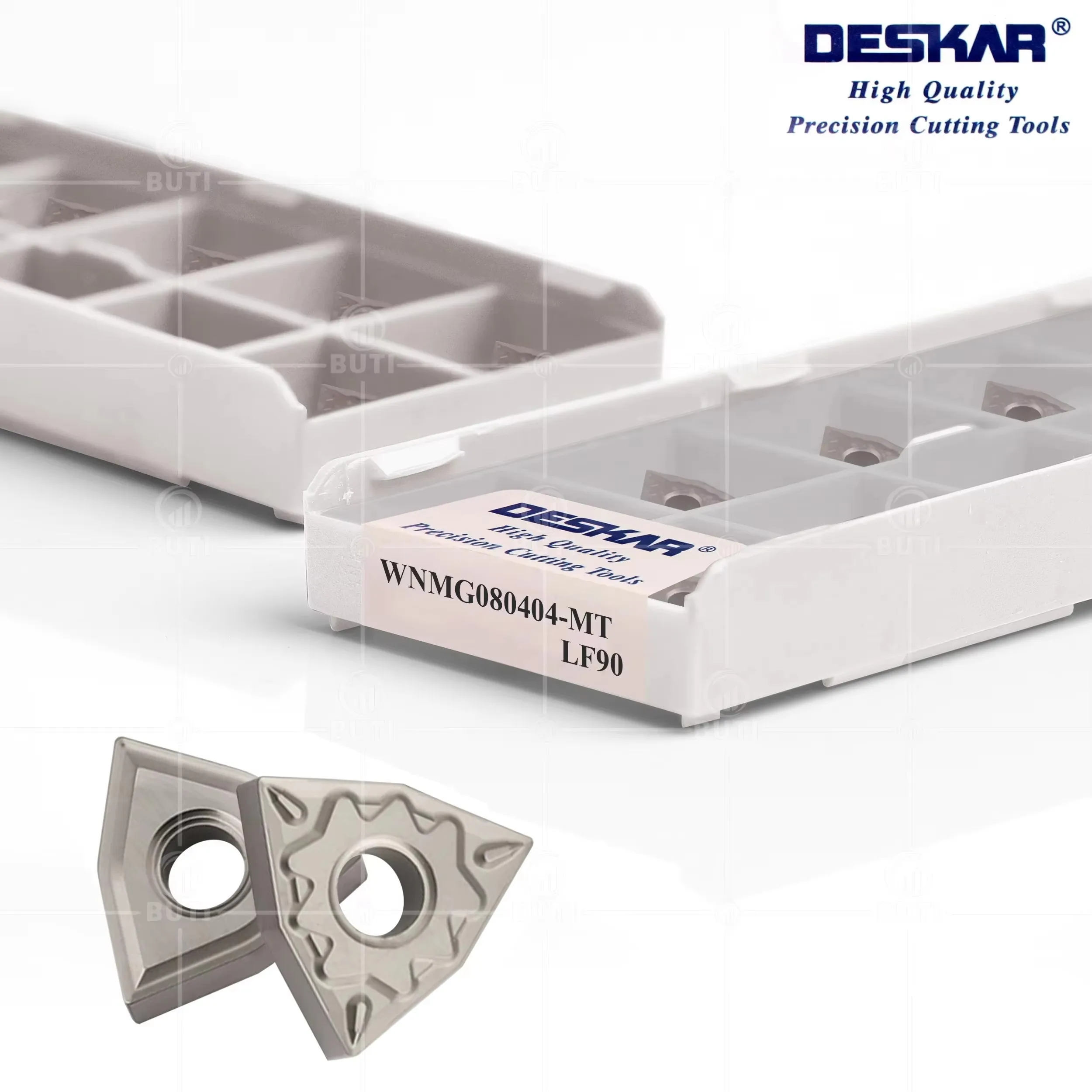 Фото DESKAR 100% Оригинальные токарные пластины WNMG080404 WNMG080408 MT HQ TS TC LF90 для станков с ЧПУ, керамические режущие инструменты №2
