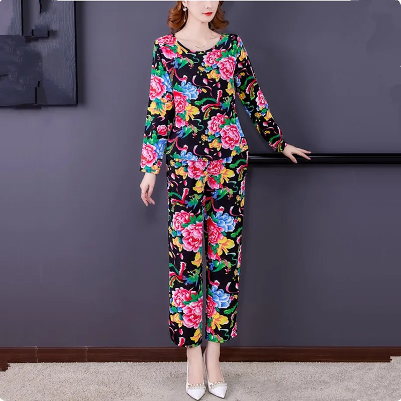 Женская винтажная Пижама UHYTGF из хлопка и шелка летний комплект двух предметов