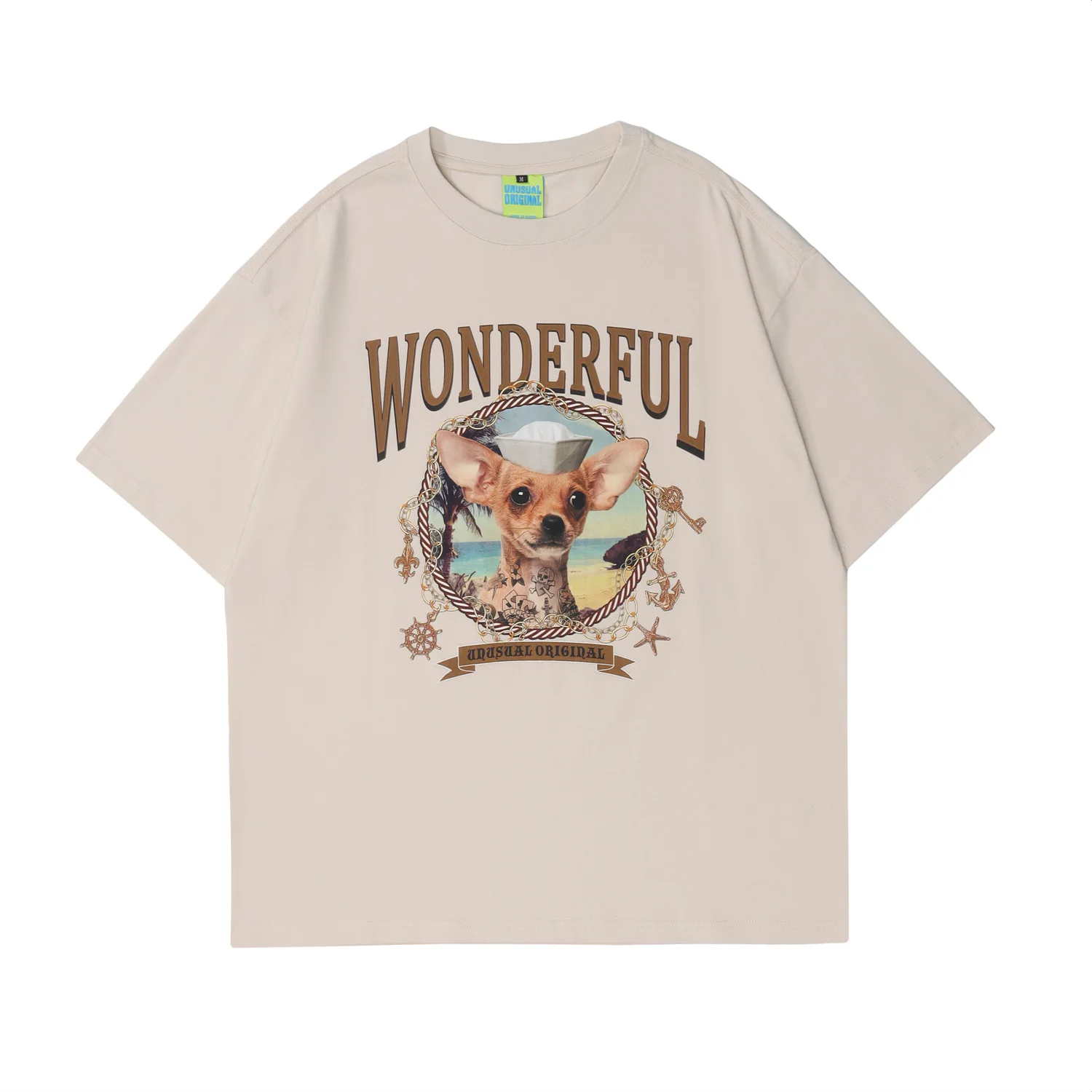 

Футболка мужская и женская с коротким рукавом и принтом собаки