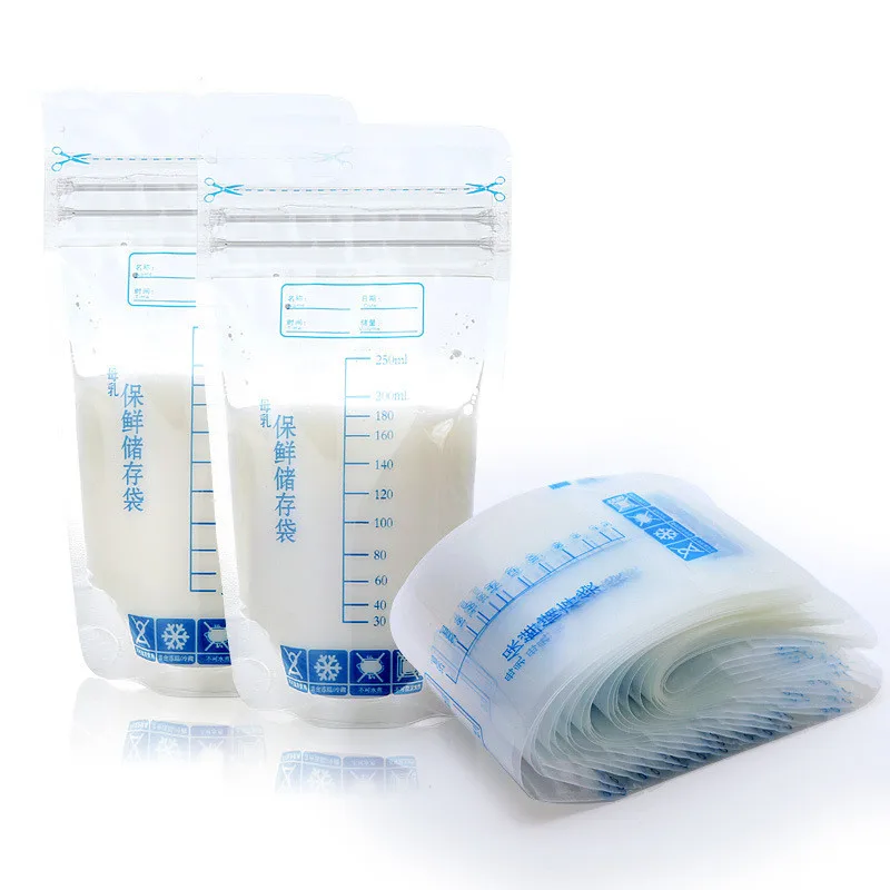 

30 Pieces 250ml Milk Freezer Bags Mother Milk Baby Food Storage Breast Milk Storage Bag BPA Free Baby Safe Feeding Bags Feeding