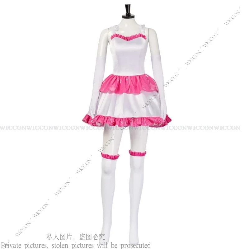 Идеальный синий бритвенный парик Mima Kirigoe idol женское красное платье юбка розовая