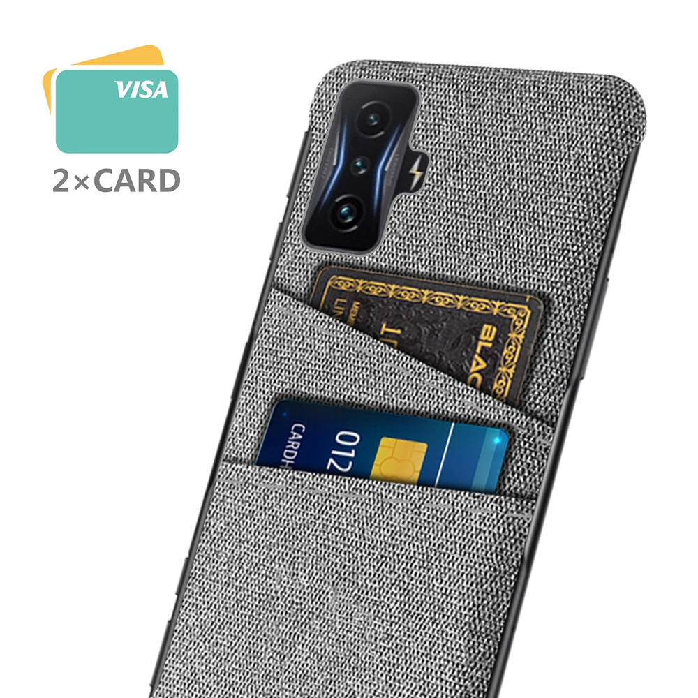 

For Xiaomi Poco F4 GT Case Luxury Fabric Dual Card Phone Cover For Poco Poko Pocco Little F4GT F 4 GT 4GT F4 GT 5G Global Coque