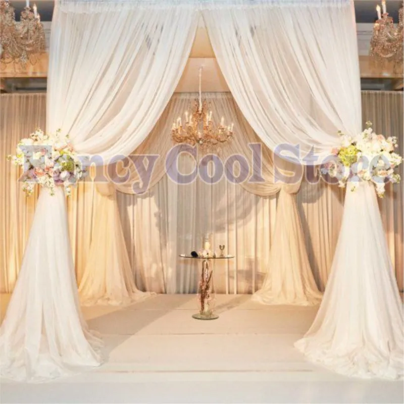 

3M*3M*3M White color square canopy drape wedding pavillion decoration,Including Drape and Stand