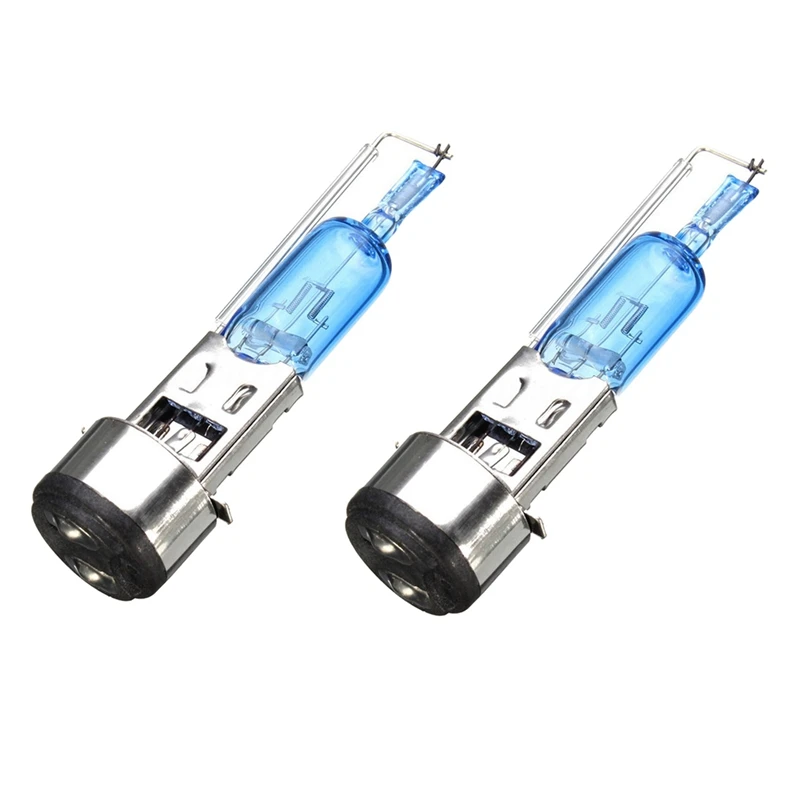 

4X BA20D Natural White Halogen Lamp Bulb 50W 4500-5000K Car Head Light Lamp 12V