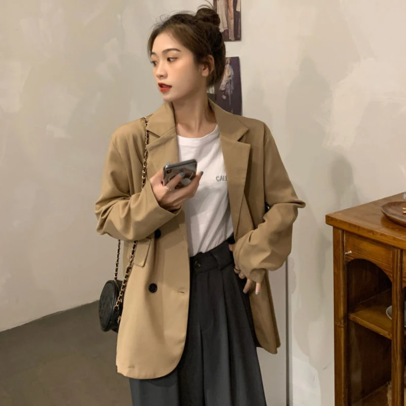 Women's Suit Top New Coats for Women Jacket Ladies Office 2022 Spring Autumn Korean Oversized White Casual Suits Female Clothing