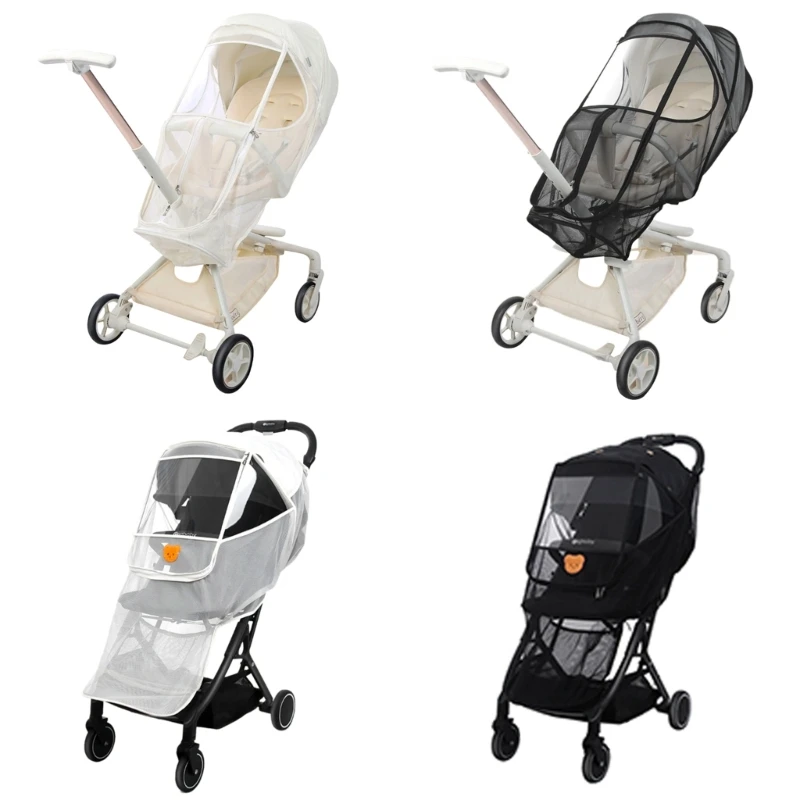 

Portable Mosquito Net for Stroller Baby Stroller Sun-shade Stroller Mosquito Net Full-Cover Zipper Mesh Stroller Cover