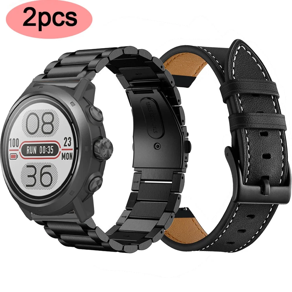 

Ремешок из нержавеющей стали для наручных часов COROS APEX 2 Pro / APEX 46 мм 42 мм, сменный кожаный браслет для COROS PACE 2