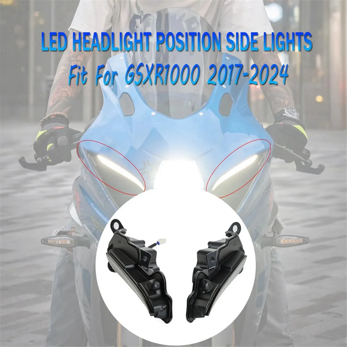 Подходит для GSXR1000 GSXR 1000 2017-2023 Автомобильная светодиодная передняя фара