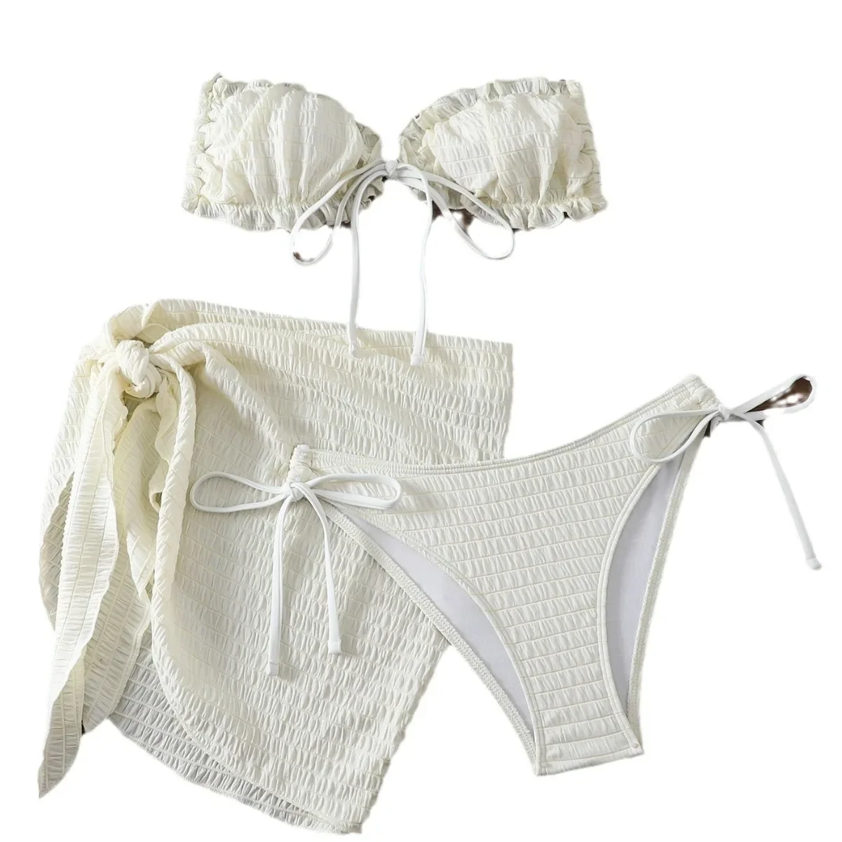2025 Новый комплект из 3 предметов женский купальник-стринги сексуальный бикини с