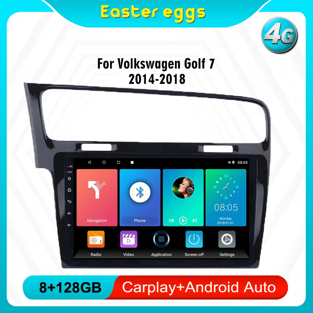 

For Volkswagen Golf 7 2014-2018 4G CARPLAY 9Inch Android 2 Din Car Radio WIFI GPS Navigation Stereo Multimedia Player BT