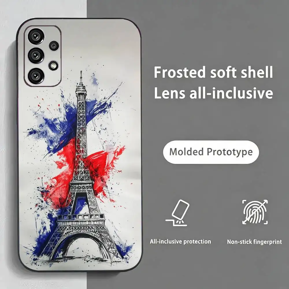 Фото Чехол для телефона Samsung S25 с флагом Франции, Мбаппе и Дембеле, защитный чехол из ТПУ с точными вырезами и принтом №2