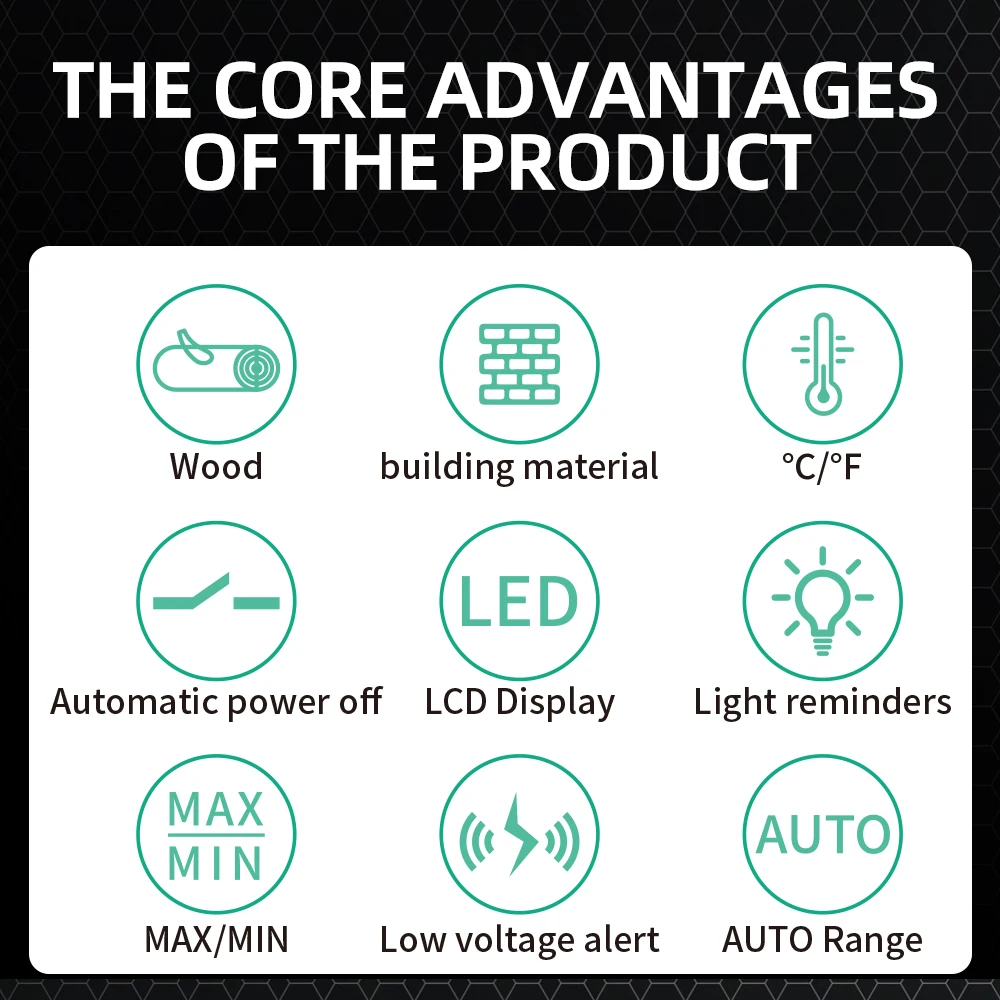 Цифровой измеритель влажности MASTFUYI профессиональный портативный гигрометр для