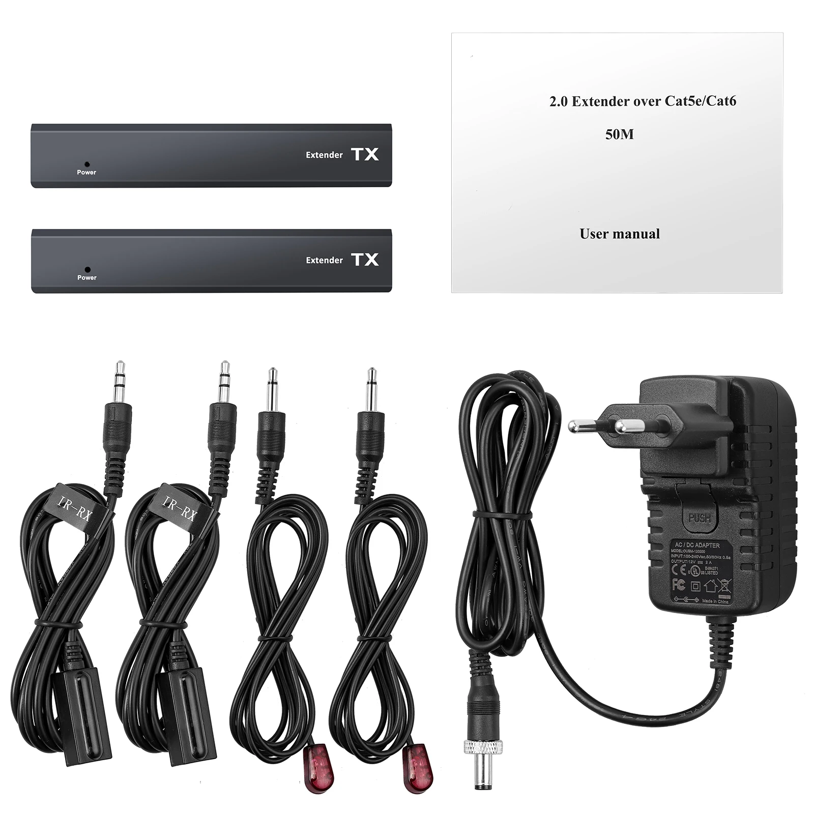 PROZOR 4K HDMI-совместимый 2 0 удлинитель через один RJ45 Cat 6 Ethernet кабель до 50 м @ 60 Гц