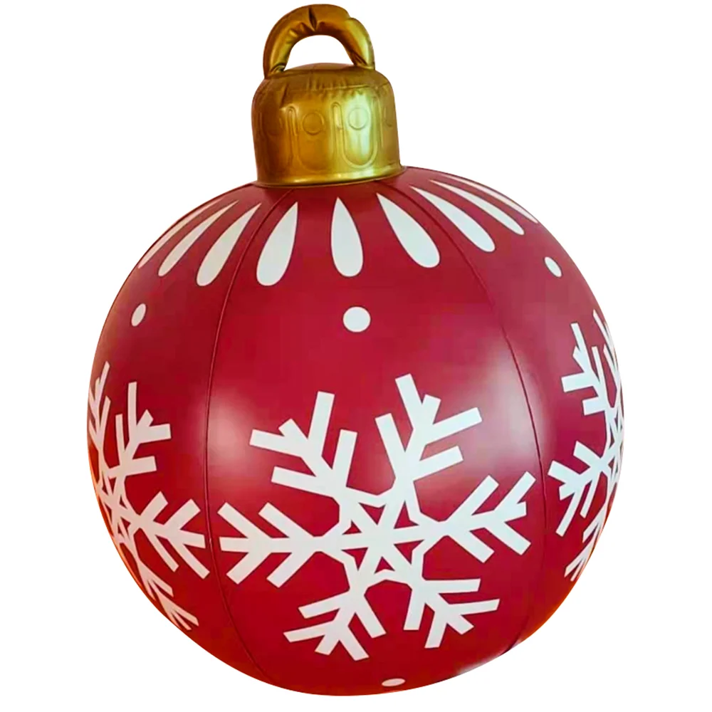 

60CM New Year Christmas Balls Christmas Tree Decoration Outdoor Atmosphere PVC Inflatable Toys For Home Christmas Gift Ball Xmas