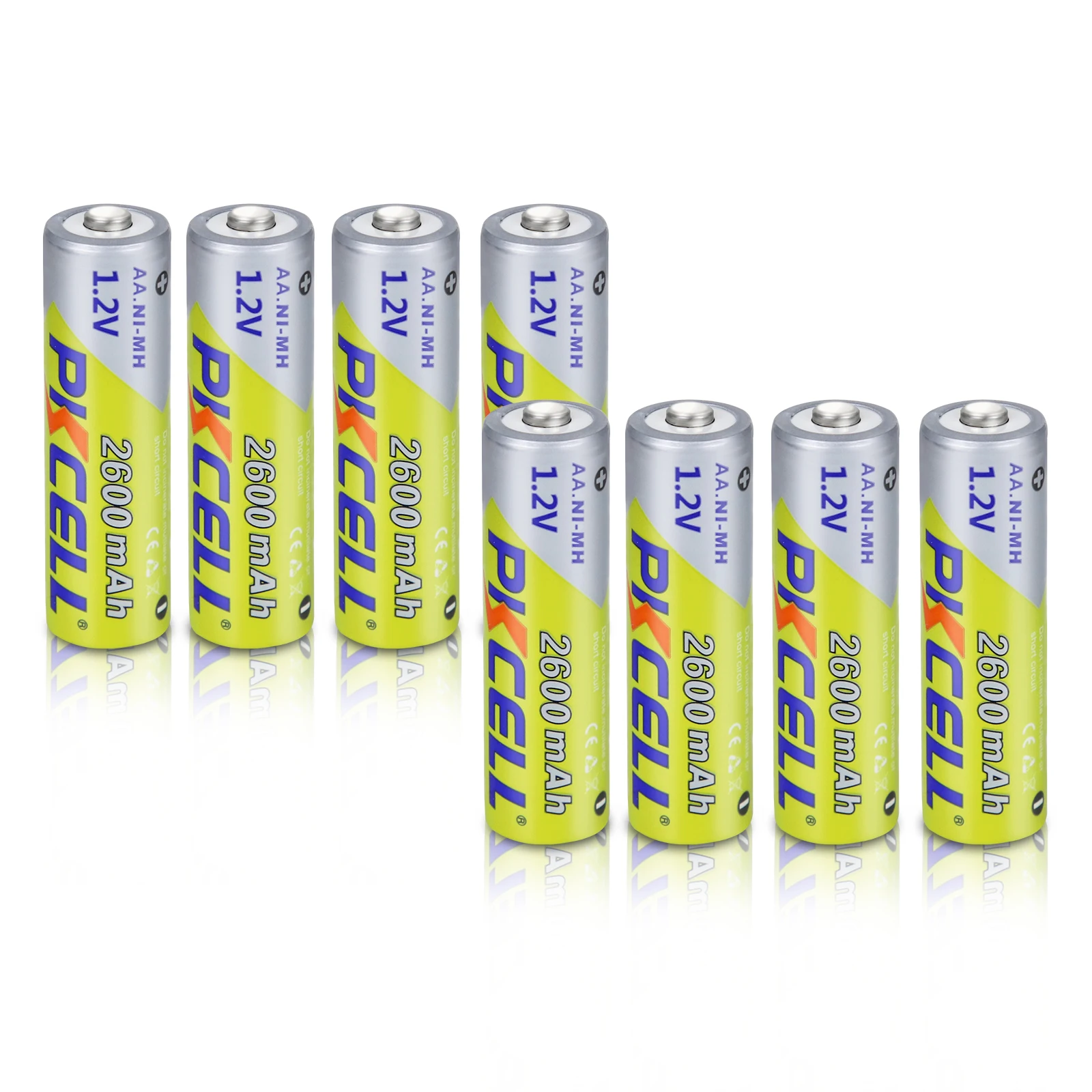 8 шт. аккумуляторные батарейки PKCELL AA 2600 мАч 1 2 в А +2PC battery box |