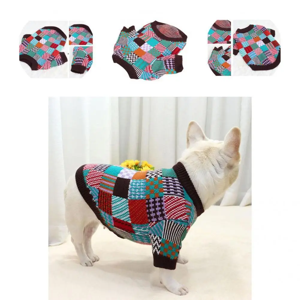 

Attractive Excellent Puppy Washable 2-Legged Sweater Pet Clothing Woolen Yarn Dog Apparel Eye-catching for Daily Wear