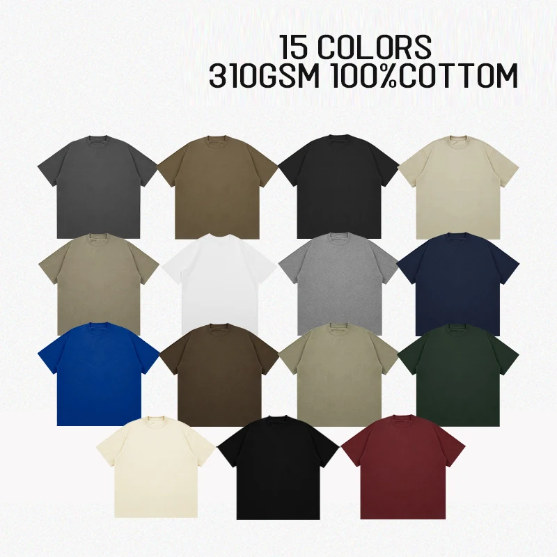 Футболки с бесплатным индивидуальным логотипом тяжелый вес 100% хлопок 310 г/м2