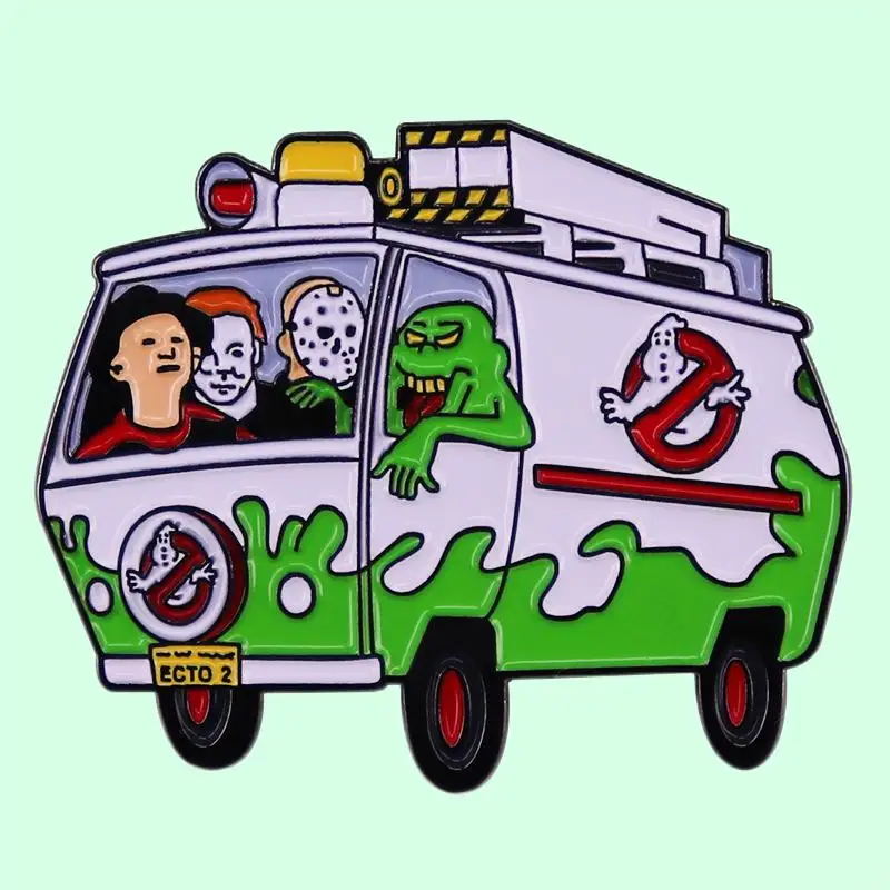 

Ghostbusters Brooch Metal Horror Movie Killer Badge Bag Accessories Enamel Pin Wrap Clothing Lapel Exquisite Fashion Jewelry