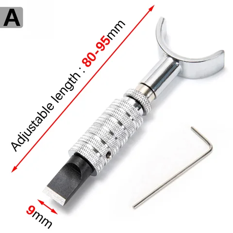 Faca giratória ajustável para cortador de escultura em couro com lâminas de tamanho padrão, giro Ferramentas de Artesão de Couro Profissional