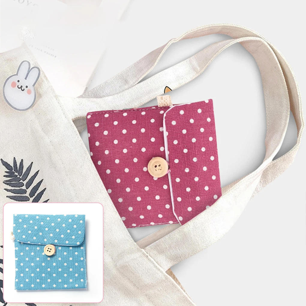 Хлопковая монета тампон держатель Косметическая санитарная блокнот-органайзер