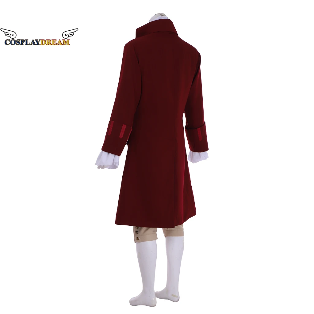 Британский военный костюм 18-го века мужской средневековый наряд офицер Hamilton Marquis