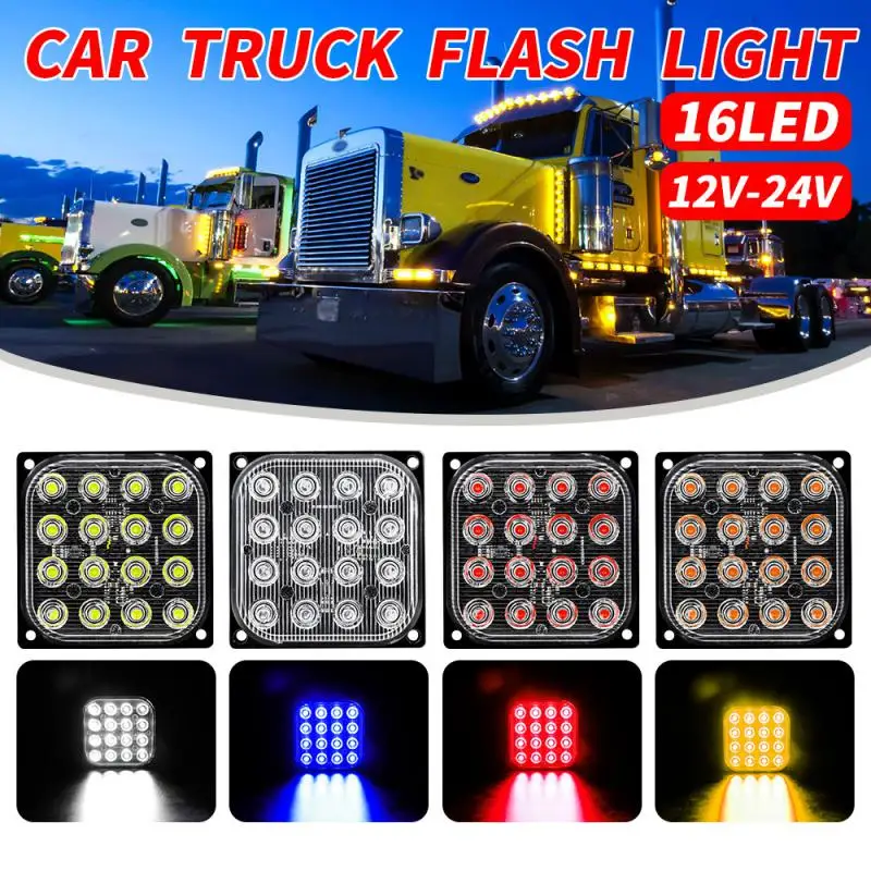 

LED Car External Light 16 SMD Auto Car Bus Truck Lorry Side Marker Indicator Led Trailer Light Rear Side Lamp Brake Warn Lights