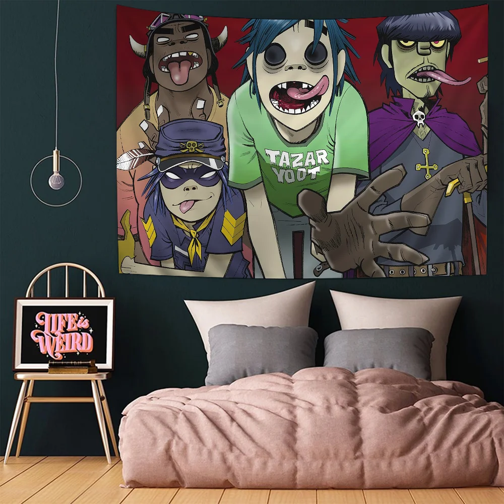 G-gorillazs Tapestry Art Printing Science Fiction Room Home Decor Wall