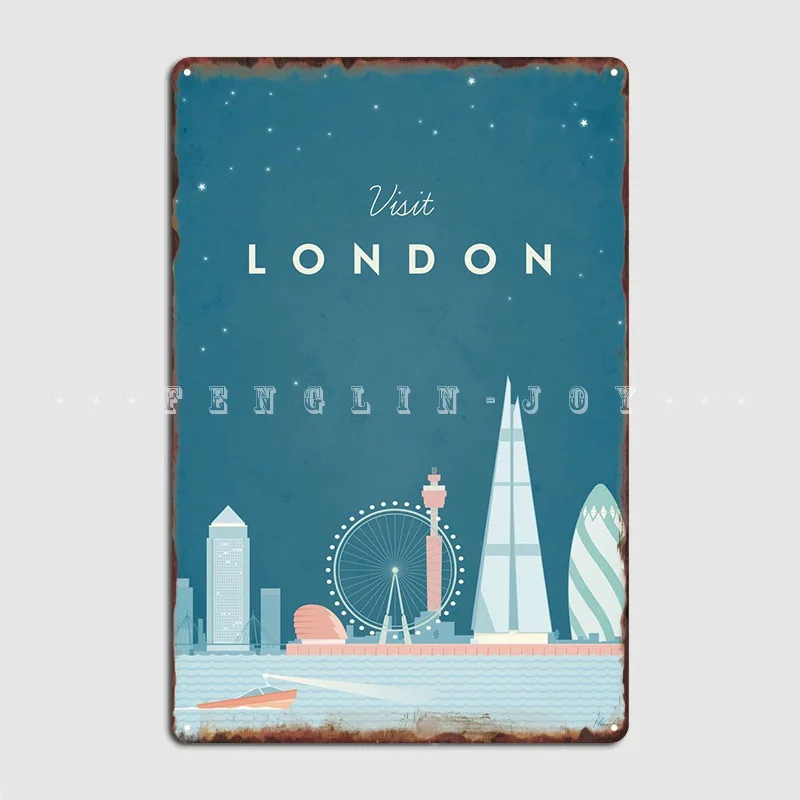 

London Metal Sign Wall Decor Printing Mural Pub Tin Sign Posters