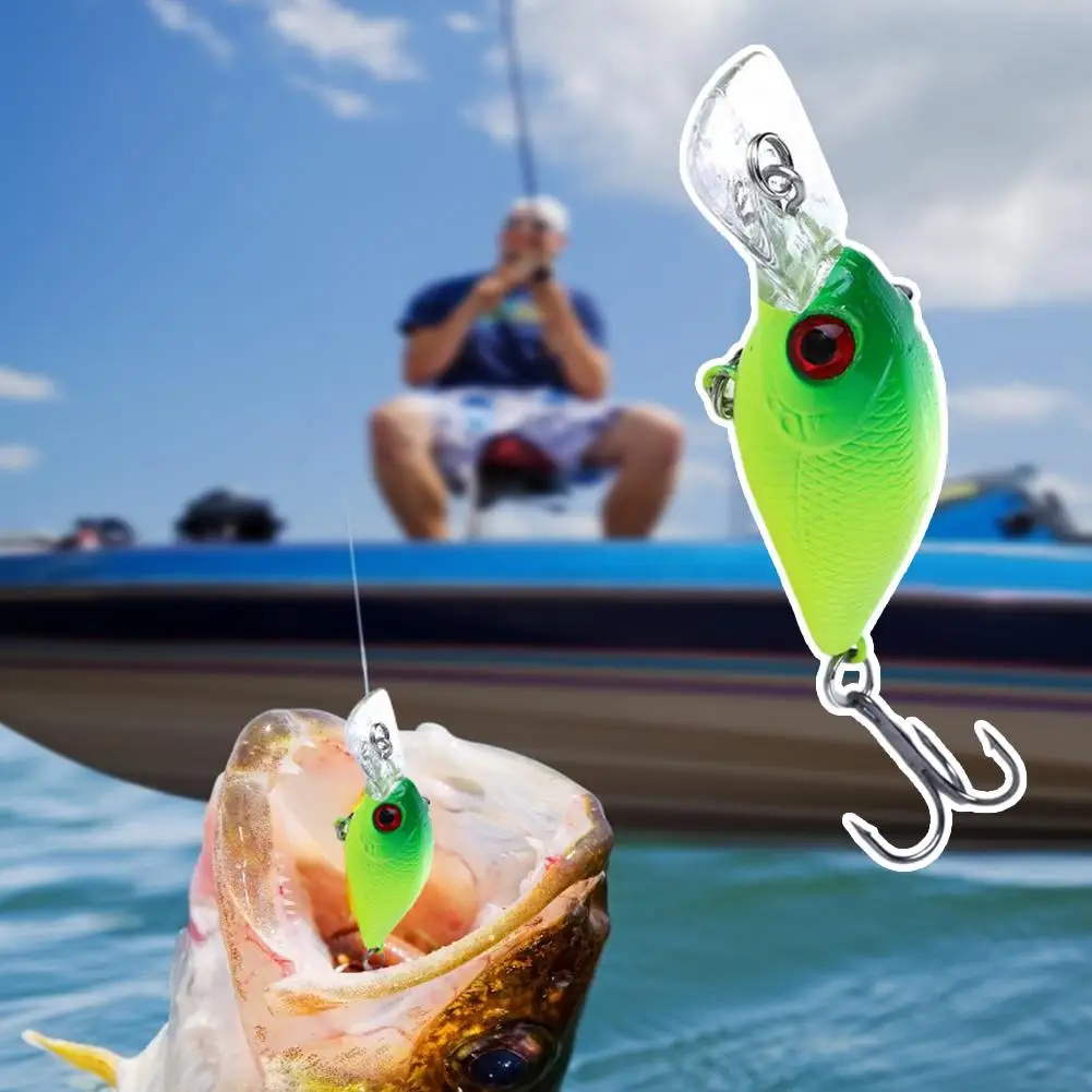 Фото Джукбейт Micro Crankbait Wobbles длиной 5 см с 10 шт. # Тройные крючки идеально подходят для окуня, щуки, карпа, троллингового рыболовного снаряжения, дропшиппинг №3