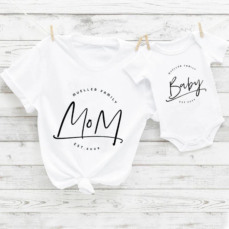 Фамилия семьи ест. Рубашка для мамы папы ребенка на годовщину рождения