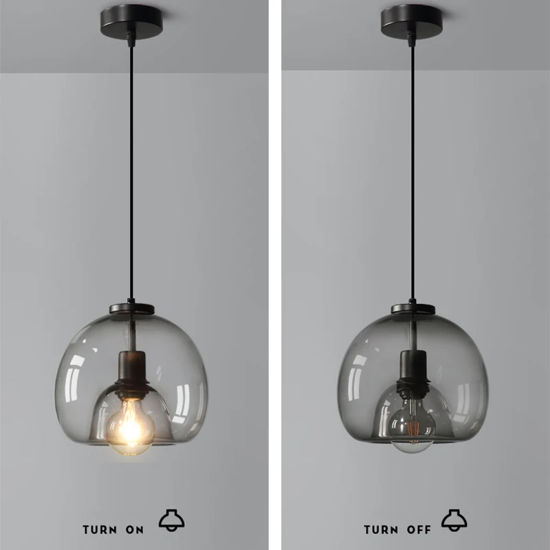 

Скандинавский светодиодный стеклянный подвесной светильник для столовой, лампа в стиле лофт, лампа для спальни, кабинета, бара, украшение интерьера, подвесной светильник