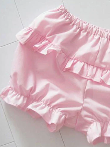 Light Blue Lolita Bloomers Ruffles Cotton Lolita Shorts For Girl