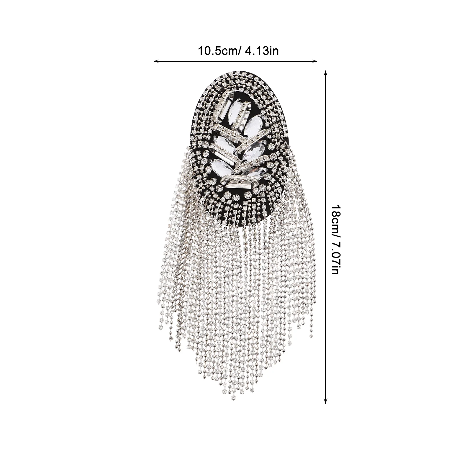 1 пара серебряных эполий с кисточками стразы наплечная доска костюм значок на
