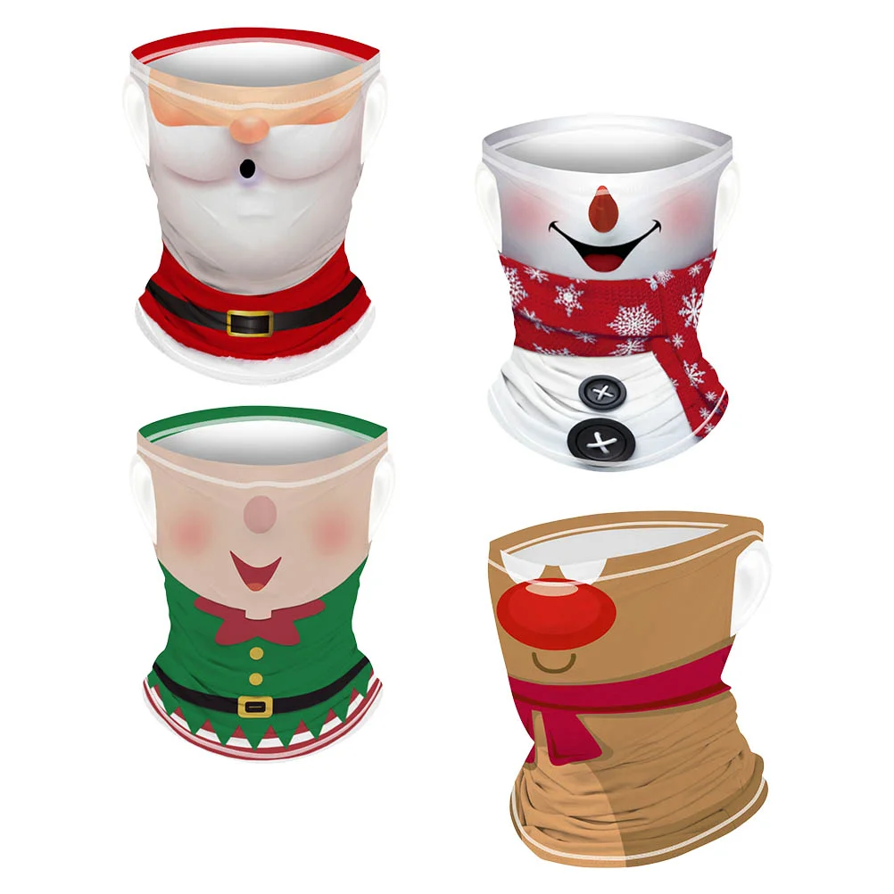 

Christmas Face Scarf Neck Gaiter Coverbandana Sun Riding Balaclava Bandanas Kids Loop Earoutdoor Party Supplies