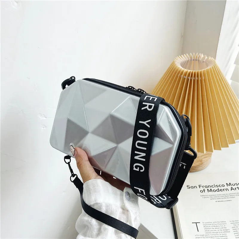 

Small Box Style One Shoulder Small Backpack Carrying Mobile Phone Bag Zipper Women's Mini Bag Candy Color Diagonal Straddle Bag