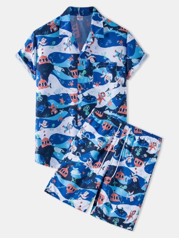 

Мужской комплект из футболки и шорт, в Корейском стиле