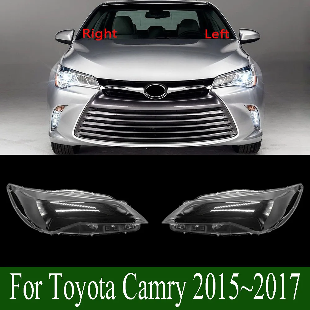 For Toyota Camry 2015~2017 Headlight Cover Headlamp Shell Imported Transparent Shade Mask Lampshade Lens Plexiglass
