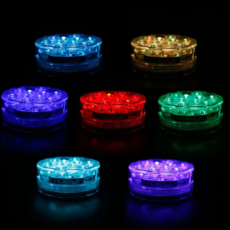 Погружной светодиодный светильник IP68 водонепроницаемый беспроводной RGB для