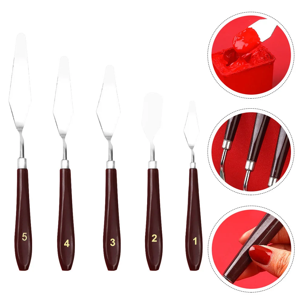 

5 Pcs Spatula Prime Durable Professional Premium Scraper for Painting Pigment
