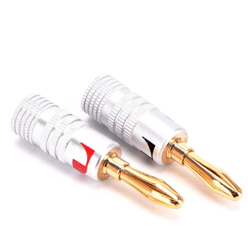 

10Pcs Nakamichi Gold Plated Copper Speaker Banana Plug Male Connector new