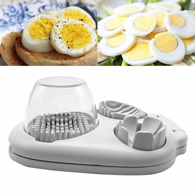 

1PC 3 In 1 Manual Dicing Stainless Steel Multifunctional Slicing Cutter Avocados Kitchen Tool Practical White Eggs Slicer