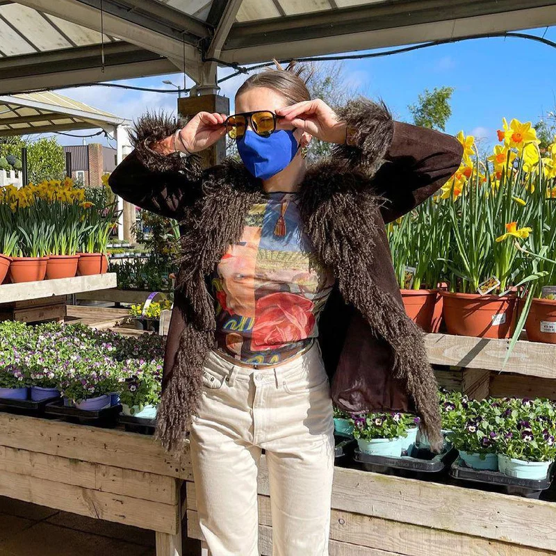 2022 New Faux Fur Fashion Casual Fur Collar Long Sleeve Solid Color Slim Long Warm Coat Jacket Women's Clothing Woman Jacket