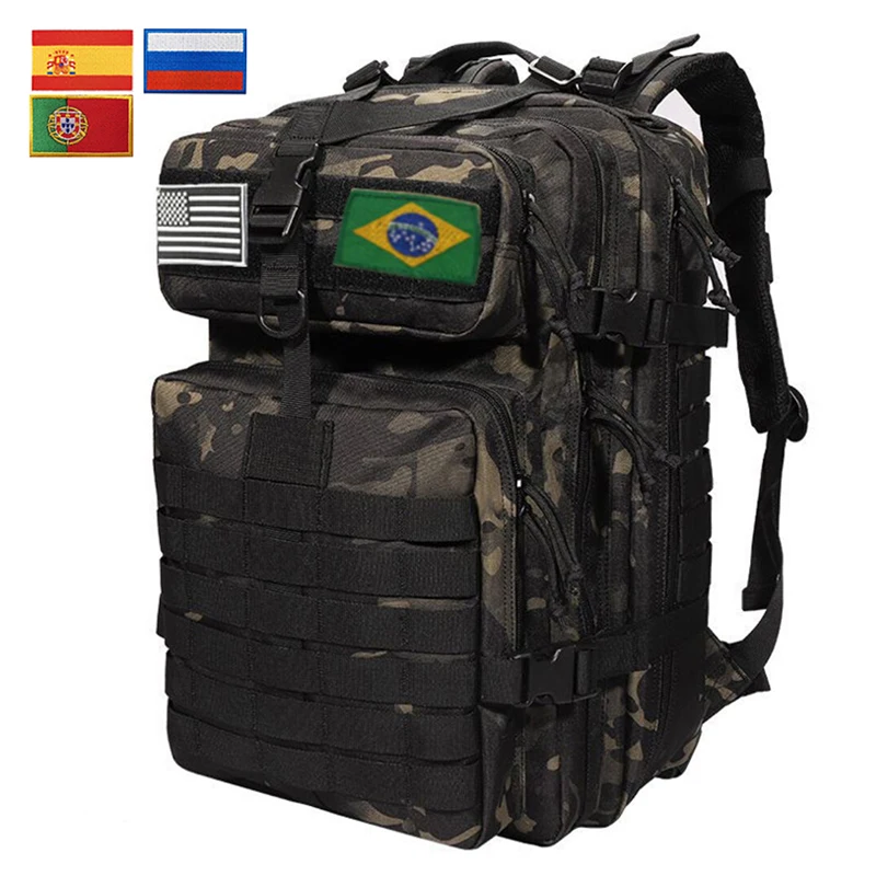 

Мужской рюкзак для рыбалки 30 л/50 л, военный тактический рюкзак 3P, уличная вместительная нейлоновая сумка для кемпинга, спортивный походный охотничий рюкзак