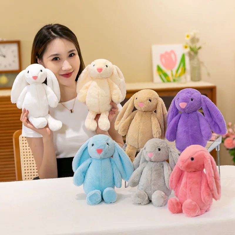 

Cute Doll Rag Baby Gift Rabbit Doll Toy Long Ear Rabbit Sleeping Back Cushion Cute Stuffed Bunny Baby Accompany Doll