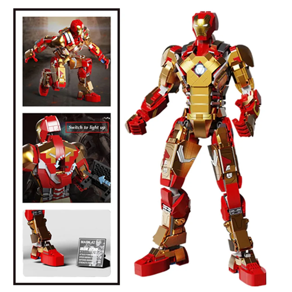 

1126PCS MK41 Disney IRONMAN Marvel Heroes MARK 41 Avengers Figure Toy Movie Model Building Block Bricks Kids Toys Gift Boy