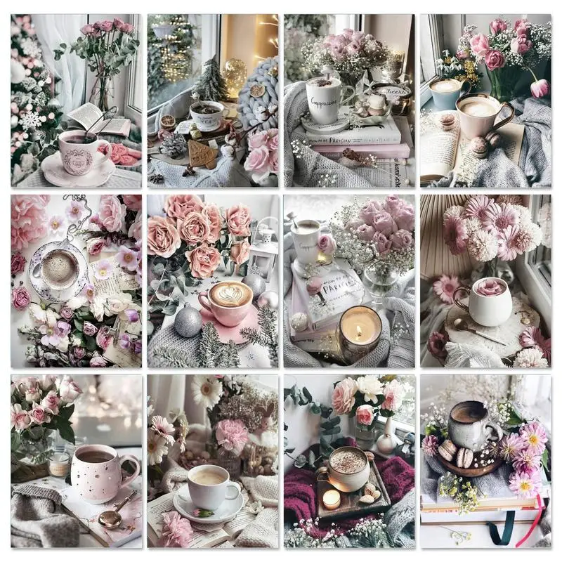 

RUOPOTY Full Square 5D DIY Diamond Painting Flowers Diamond Embroidery Diamond Mosaic Set Picture Of Rhinestones Handmade