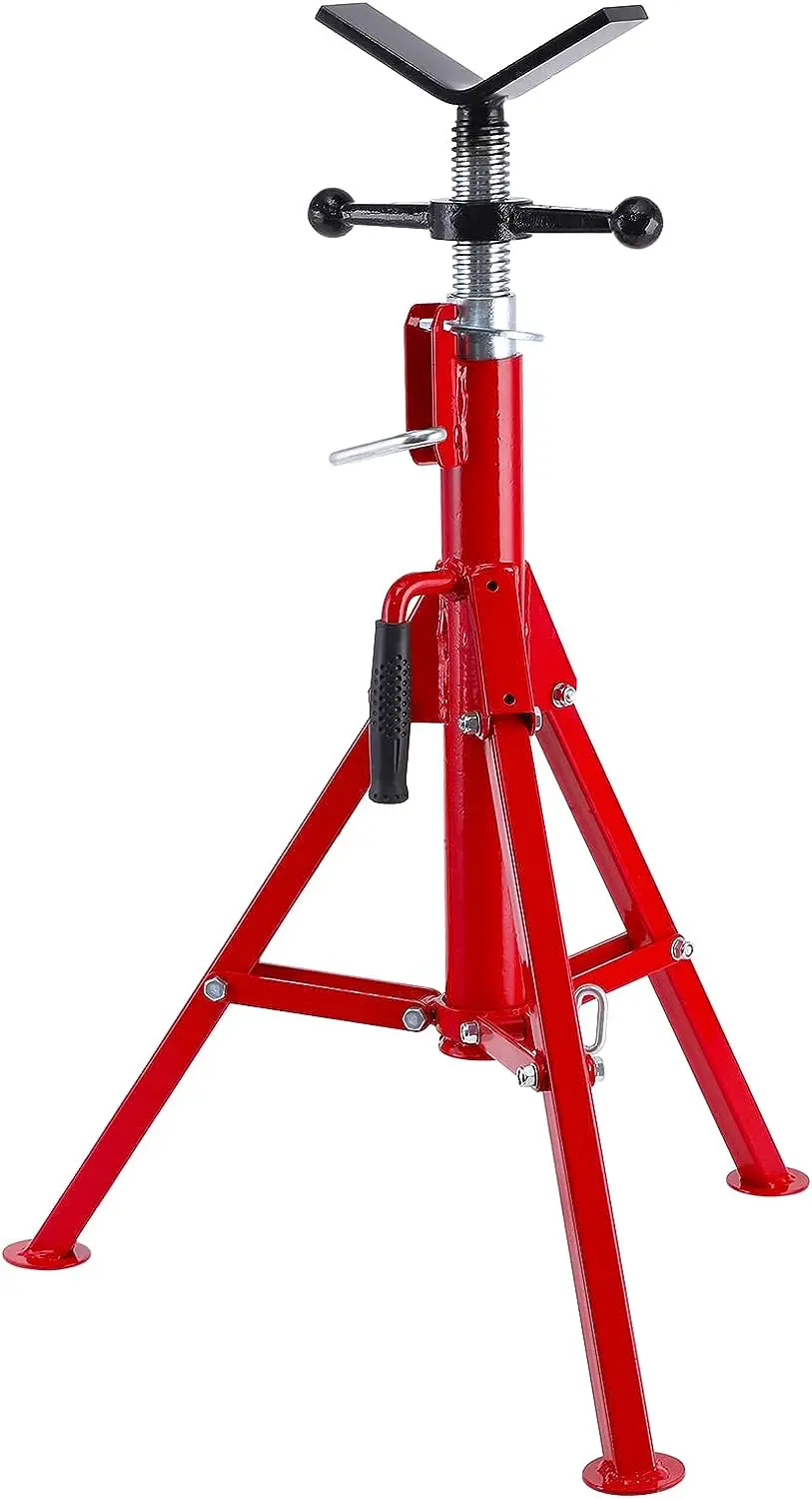 

Pipe Jack Stand,28-52 Inch Adjustable Height,1/8"-12" Capacity, 2500 lb Load Capacity,Heavy Duty Carbon Steel Body, Stee